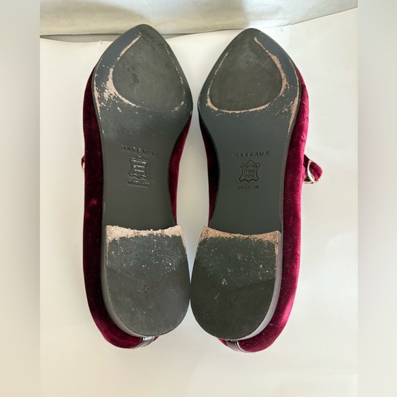 Margaux Velvet Mary Jane Flats in Deep Burgundy 9.5 - Picture 6 of 8